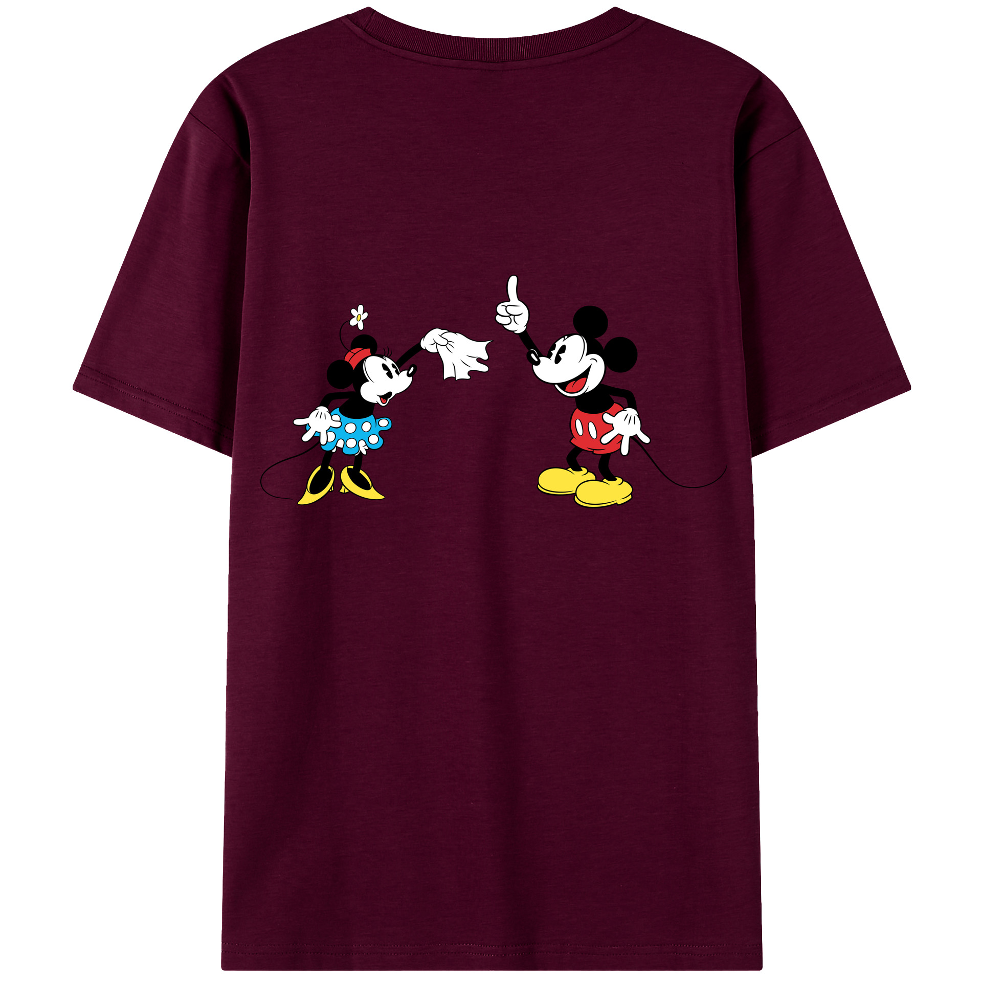 （画像用） ミッキーマウス Mickey Mouse レディース半袖Tシャツ(バックプリント)